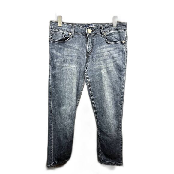 Seven 7 Embellished Cropped Ankle Jeans Summer Chic Cute Work SZ 10:Pre-owned - Picture 1 of 7